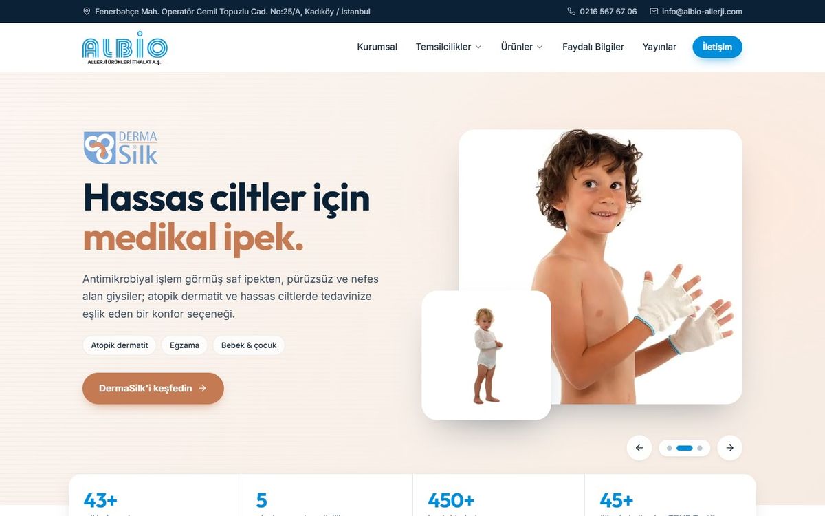 ALBİO Allerji web sitesi