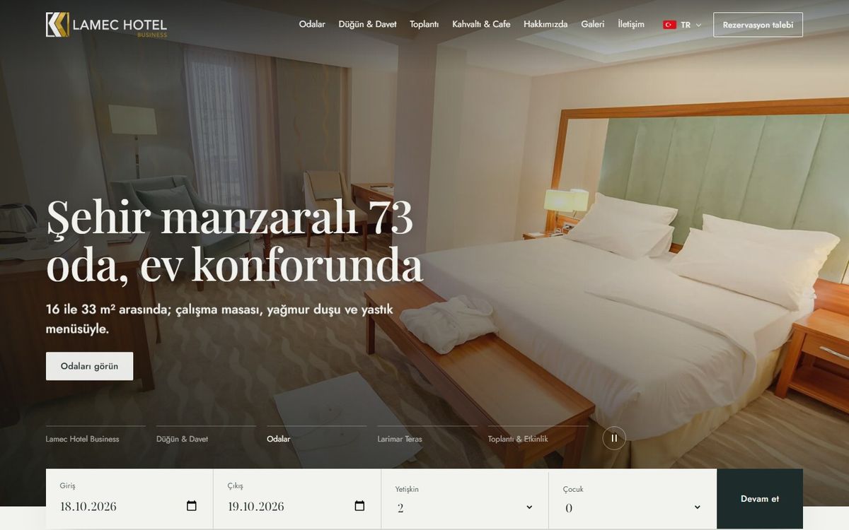 Lamec Hotel web sitesi