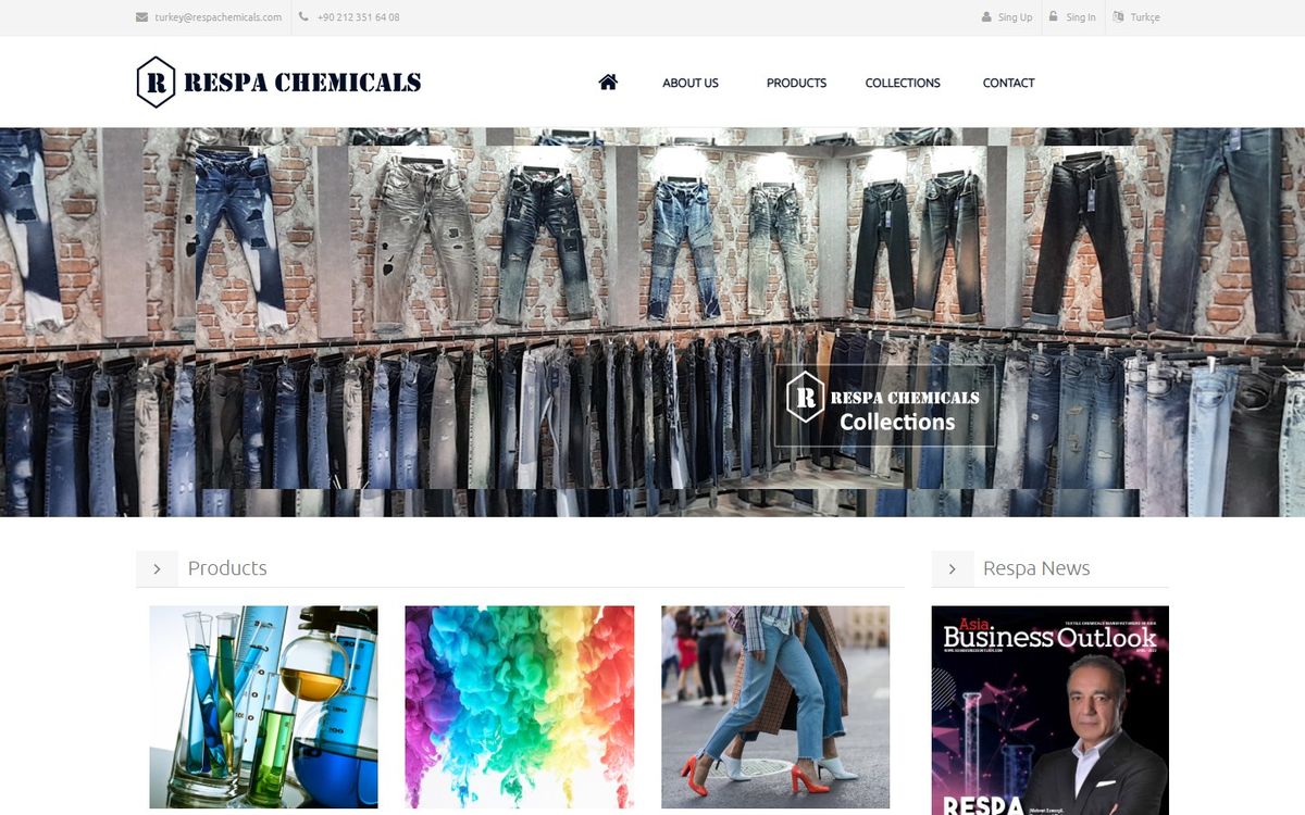 Respa Chemicals web sitesi